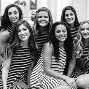 Loose-fitting, black and white striped mini dress